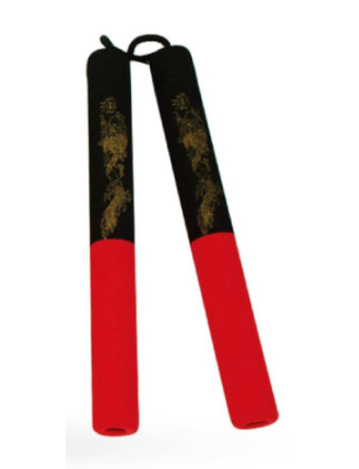 Nunchaku spuma Dragon Rosu / Negru