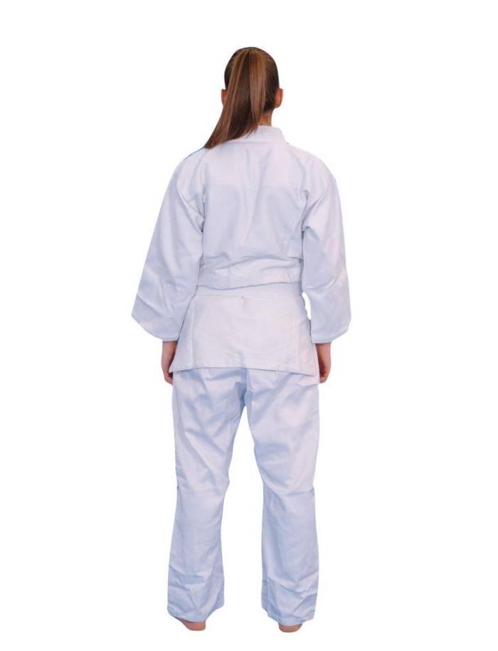 Kimono Judo Adidas Club J350 cu linii albastru solar