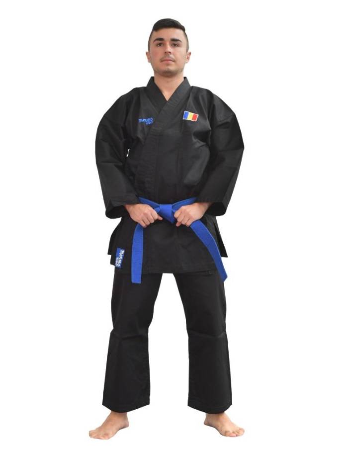 Kimono Karate Masibo Sport Negru 8 oz