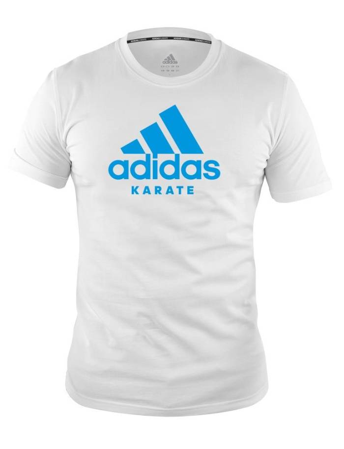 TRICOU ADIDAS KARATE ALB-ALBASTRU